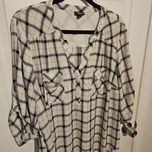Torrid Plaid Button-Up Shirt